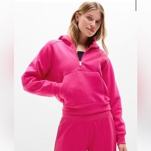 Athleta Forever Fleece Easy 1/2 Zip Hoodie